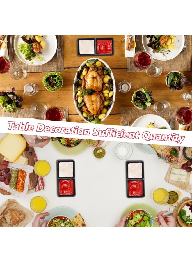 Two-Compartment Sauce Bowls – Divided Soy Sauce Dishes for Sushi, Condiments, Dips, Fondue & Party Trays – Durable Kitchen & Restaurant Use - Image 4